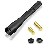 Bingfu Antena universal de radio FM para coche, 10 cm, antena de techo corto, repuesto de tornillos M5.0 M6.0, compatible con todos los coches