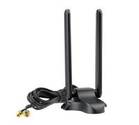 Bingfu Antena WiFi 7 / 6E Tri-Banda 2.4/5/6 GHz con Base Magnética para Juegos, Cable de 2 m, Compatible con Placas Base ASUS ROG Strix, Crosshair y Maximus WiFi7 (Nuevo Conector Rápido, NO RP-SMA)
