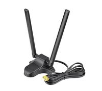 Bingfu Antena WiFi con Base Magnética, Gain de 3 dBi, Banda Dual de 2,4 GHz/5 GHz, RP-SMA Antena, con Cable de 2 Metros para Router Wi-Fi, Tarjeta Inalámbrica PCIe, Adaptador USB y PC de Escritorio