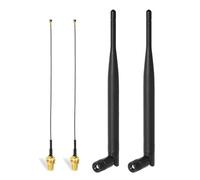 Bingfu Antena WiFi Doble Banda 2.4GHz 5GHz 5.8GHz 6dBi Antena RP-SMA, Pigtail Cable 15cm RP-SMA Hembra (2-Paquete) para Intel Fenvi HP DELL Tarjeta de Red Inalámbrica Mini PCI Express PCIE
