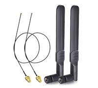 Bingfu Antena WiFi Doble Banda 8dBi Antena Macho RP-SMA y 25cm RP-SMA Hembra a M.2 NGFF Cable de Extensión Pigtail para M.2 NGFF Intel Tarjeta de Red Inalámbrica Adaptador WiFi Portátil