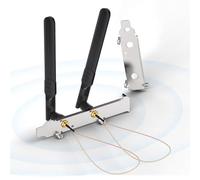 Bingfu Antena WiFi Dual Band 8dBi RP-SMA Macho + RG178 Cable y Cubierta PCI