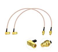 Bingfu Antena WLAN Cable Extensión RP-SMA Macho en Ángulo Recto a RP-SMA Hembra Cable RG316 de 30 cm para Router wifi Monitor Cámara IP Seguridad Mini Tarjeta PCIE, 2 piezas