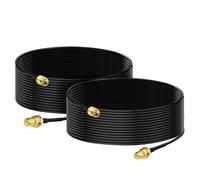 Bingfu Cable Antena WiFi RP-SMA Macho a Hembra Cable Alargador Antena WiFi Montaje en Mamparo RG174 de 5m (2-Paquete) para Mini PCI Express PCIE Tarjeta de Red Inalámbrica Adaptador Cámara IP