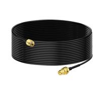 Bingfu Cable Antena WiFi RP-SMA Macho a Hembra Cable Coaxial Extensión Antena WiFi Montaje en Mamparo RG174 5m (2-Paquete) para Mini PCI Express PCIE Tarjeta de Red Inalámbrica Adaptador Cámara IP