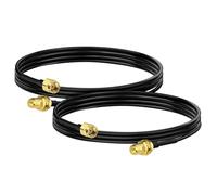 Bingfu Cable Antena WiFi RP-SMA Macho a Hembra Coaxial RG174 1m (2-Paquete) para Mini PCI Express PCIE Tarjeta de Red, Puerta de Enlace Enrutador con Montaje en Mamparo