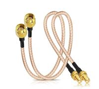 Bingfu Cable Coaxial de Extensión de Antena 4G LTE SMA Hembra a SMA Macho Montaje en Mamparo RG316 12 Pulgadas/30 cm (2-Paquete) para Módem Puerta de Enlace Enrutador Celular 4G LTE Radioaficionado
