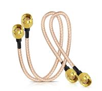 Bingfu Cable Coaxial SMA Macho a Macho RG316 30cm (2 piezas) por Dongle LNA-RTL-SDR de Bajo Ruido Receptor ADS-B Analizador de Redes Vectoriales VNA Medidor de ROE de antena Analizador de Espectro