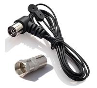 Bingfu - Cable de antena de radio FM, cadena HiFi interior, 75 ohmios, antena coaxial con hembra TV y adaptador macho F compatible con estéreo para casa, Philips Samsung Sony Yamaha Denon Panasonic