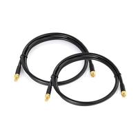 Bingfu Cable Extensión Antena WiFi RP-SMA Macho a Hembra Montaje en Mamparo ALSR240 Cable de Baja pérdida 1M para Tarjeta de Red Inalámbrica Mini PCI Express PCIE Adaptador WiFi Enrutador(paquetes 2)