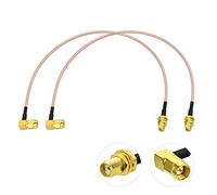Bingfu Cable Extensión de Antena SMA Hembra a SMA Macho de Ángulo Recto RG316 30cm 2piezas Compatible con Receptor Dongle USB RTL SDR Puerta de Enlace de Enrutador Celular 4G LTE