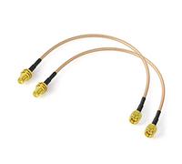 Bingfu Cable WiFi RP-SMA Macho a Hembra Mamparo Coaxial 30cm Paquete 2