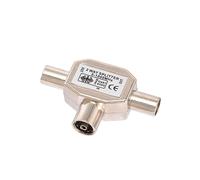 Bingfu Divisor coaxial de antena coaxial de 2 vías PAL TV IEC DVB-T 1 hembra a 2 machos RF interior adaptador conector 1 GHz 5-1000 MHz para conexiones Foxtel Optus CATV SAT DTV