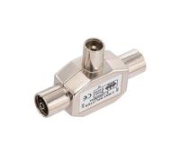 Bingfu Divisor de señal de antena coaxial IEC DVB-T de 2 vías PAL TV 1 enchufe PAL a 2 PAL Jack adaptador coaxial 5-1000 MHz