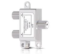 Bingfu Divisor Satelital de 2 vías con Interruptor Sat BK y Conector F para TV Satelital, Radio FM Dab y Sistemas de Cable