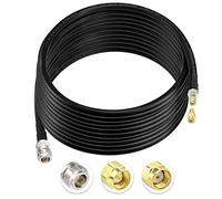 Bingfu Lora Antena ALSR400 Cable de extensión de RF de pérdida ultra baja - N hembra a RP-SMA macho - con adaptador macho SMA compatible con helio HNT BOBCAT Miner SyncroBit Gateway Sensecap Hotspot Antenas
