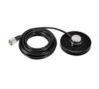 Bingfu NMO Antena fuerte soporte de base magnética, diámetro de 3.54 pulgadas, cable coaxial RG58 de 16.4 pies, enchufe PL259, para coche, camión, SUV, radio CB, antena de radio aficionada