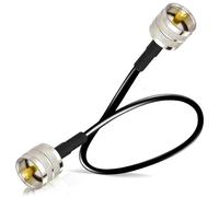 Bingfu Radio CB Cable Coaxial de Extension de Adaptador de UHF PL259 Macho a Macho de RG58 60cm/2pies Cable de Antena para CB VHF UHF Radioaficionado Radio Móvil Medidor de Potencia SWR Carga Ficticia