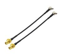 Bingfu RP-SMA - Cable adaptador de antena hembra a conector TS9 de ángulo recto 4G LTE (15 cm, 2 unidades)