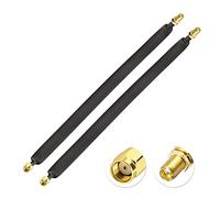 Bingfu RP-SMA Cable Pasante de Ventana 30CM RP-SMA Macho a Hembra Buje de Ventana de Cable Plano Lora para Antena WLAN/Minero de Helio, 2 Paquete