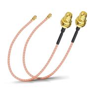 Bingfu RP-SMA Hembra Montaje Mamparo a RG178 Cable Adaptador Antena WiFi 15cm (Paquete de 2) para Tarjeta de Red Inalámbrica Mini PCI Express PCIE Adaptador WiFi FPV UAV Drone Transmisor