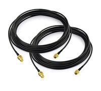 Bingfu RP-SMA Macho a RP-SMA Hembra Bulkhead Mount RG174 WiFi Antenna Extension Coaxial Cable 1m / 3 ft (2 Unidades) para Wireless Mini PCI Express PCIE Network Card WiFi Adapter WiFi Router Gateway