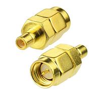 Bingfu SMB Hembra a SMA Macho Adaptador 2PCS para Antena Radio Dab Coche | SMB Hembra a SMA Macho Adaptador 2 unids para DAB Antena de Radio de Coche Pioneer Puro Alpine Cable de Cable de Satélite