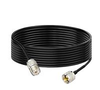 Bingfu UHF Cable Antena Adaptador de Cable UHF de 3 Metros UHF Macho a Hembra con Cable Coaxial RG58 para Vehículo, Coche, Camión, Walkie Talkie/Portátil/CB/Móvil Amateur