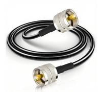 Bingfu UHF PL-259 Cable Antena Radio CB Coaxial de Extension RG58 PL-259 Macho a Macho para HAM & CB VHF UHF Radioaficionado Radio Móvil Amplificador Lineal Carga Ficticia Analizador Antena(2 Metros)