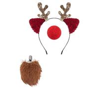 BINGGA Juego de diadema elástica de Navidad para niños de Año Nuevo, diadema creativa para fiestas de Navidad