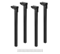 BINGGA Patas de metal de repuesto de 20 cm/25 cm/30 cm/35 cm para mesas de centro de oficina, mesa de laptop, patas plegables de mesa, 4 unidades