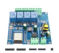 Binghe ESP 4 canales relé Modulo, ESP relé Placa de Desarrollo con WIFI Bluetooth BLE AC220W/DC5-30V Alimentación para Proyectos de programación DIY（LC-Relay-ESP-32-4R-A2）