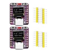 Binghe ESP32-C3 Módulo ESP32-C3 OLED Placa de Desarrollo con 0.42" OLED Display y 2.4G WiFi Bluetooth 4MB Flash Interfaz USB Tipo C para Desarrollo de IoT Compatible con Arduino(2 Pezzi)
