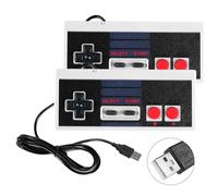 Binghe NES Game Controller, Controlador de juegos NES con USB Interfaz Modelo clásico Compatible con Nintendo NES/PC/M-A-C/Raspberry Pi 3(2 Piezas)