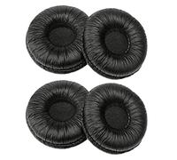 Bingle 2 Pares de Almohadillas Redondas de Repuesto de 50 mm para Auriculares Plantronics Sennheiser Jabra ATH Sony AKG Philips Audio-Technica (diámetro de 50 mm, Negro)