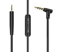 BINGLE Cable de audio de repuesto de 3,5 mm a 2,5 mm estéreo para auriculares Bose QuietComfort QC25, QC35, On-Ear 2, OE2, OE2i, auriculares en línea con micrófono/control remoto, color negro