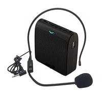 BINGNU Amplificador de Voz, Altavoz Mini Amplificador de Voz micrófono con USB TF Tarjeta FM Radio for la promoción guía turística del Maestro(Blcak)