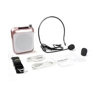 BINGNU Amplificador de Voz, Amplificador De Voz, Micrófono Potenciador Megáfono, Minialtavoz Portátil, Profesional con FM For Guías Recorrido Educativo(Pink)