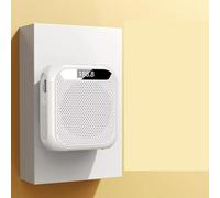 BINGNU Amplificador de Voz, Amplificador de Voz portátil con Cable UHF Bluetooth for Dar conferencias, Tarjeta TF y Pantalla Digital(Bianco)