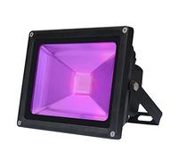 BINGNU Focos LED, UV LED Floodlight 10W 20W 30W High Power Impermeable Ultra Violet Blacklight DJ Disco Stage Lámpara for la Fiesta de Halloween Navidad para Garaje y jardín(10W)