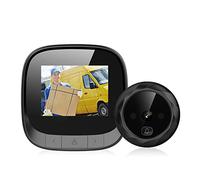 BINGNU Timbre con Video, Pantalla LCD Visor de Puerta electrónico Campana Puerta Nocturna Mirilla Cámara Grabación Fotos Digital Timbre Inteligente