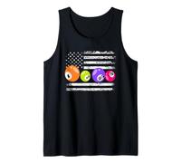 Bingo Bandera Americana Números Patriótico Bingo Jugador Camiseta sin Mangas