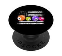 Bingo Bandera Americana Números Patriótico Bingo Jugador PopSockets PopGrip Adhesivo