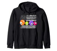 Bingo Bandera Americana Números Patriótico Bingo Jugador Sudadera con Capucha