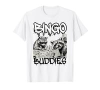 Bingo Buddies Raccoon Funny Matching Bingo Partner Camiseta