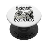 Bingo Buddies Raccoon Funny Matching Bingo Partner PopSockets PopGrip Adhesivo