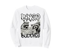 Bingo Buddies Raccoon Funny Matching Bingo Partner Sudadera