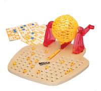 Colorbaby 49666 - Bingo de mesa manual de madera CB Games / Juego de mesa para niños y adultos, juego del bingo, juegos en familia, Rojo, juegos de mesa clásicos / Jugar al bingo
