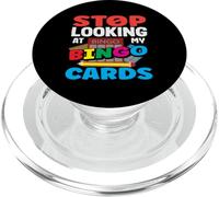 Bingo Deja de mirar mis cartas de bingo Jugador Diversión PopSockets PopGrip para MagSafe