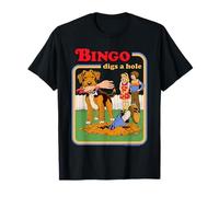 Bingo Digs a Hole Sarcastic Dog Retro Funny Adult Humor Camiseta